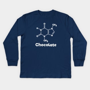 Chocolate Molecule Chemistry Science Kids Long Sleeve T-Shirt